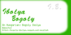 ibolya bogoly business card